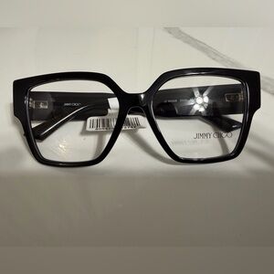 Jimmy choo  Black Oversized Square Women's Optical Glasses